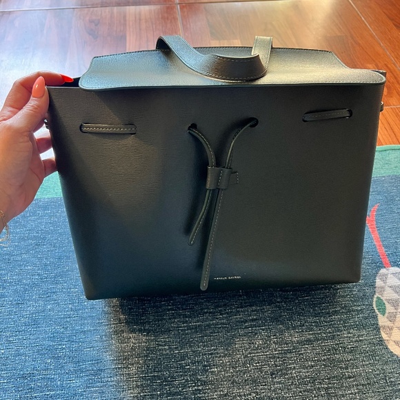 Mansur Gavriel Lady Bag - Pebbled Hunter Green Leather - Picture 6 of 10